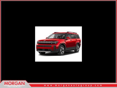2026 Hyundai SANTA FE HYBRID SEL in Ultimate Red — front three-quarter view