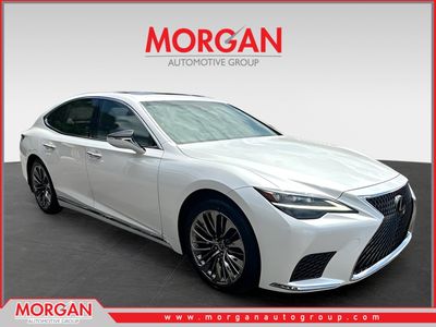 2022 Lexus LS 500 Base in White — front three-quarter view