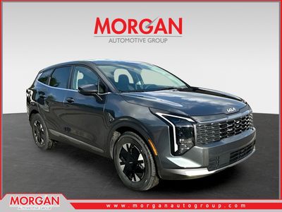 2026 Kia Sportage Hybrid LX in Gray — front three-quarter view