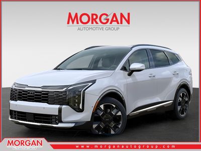 2026 Kia Sportage SX-Prestige in White — front three-quarter view