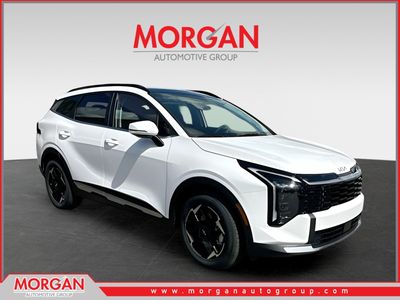 2026 Kia Sportage EX in White — front three-quarter view
