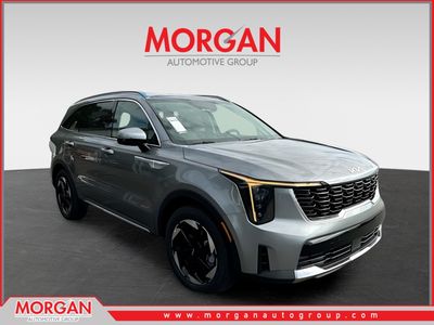 2026 Kia Sorento Hybrid EX in Gray — front three-quarter view