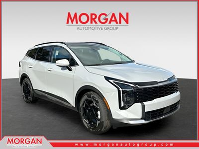2026 Kia Sportage EX in Gray — front three-quarter view