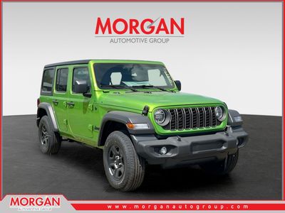 2025 Jeep Wrangler Rubicon in Black — front three-quarter view