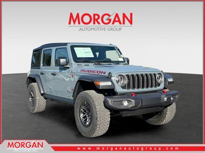 2026 Jeep Wrangler Rubicon in Gray — front three-quarter view