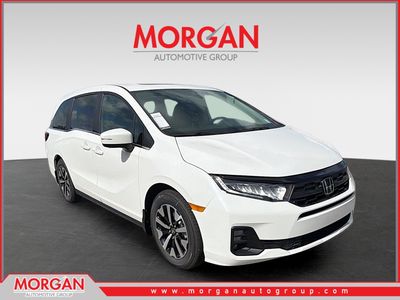 2026 Honda Odyssey EX-L in Platinum White Pearl — front three-quarter view