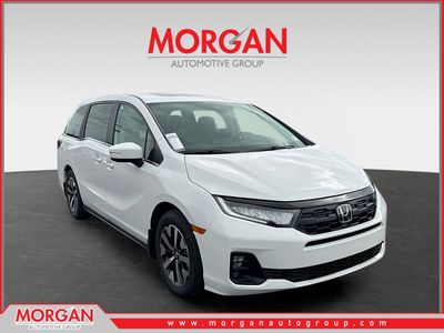 2026 Honda Odyssey EX-L in Platinum White Pearl — front three-quarter view