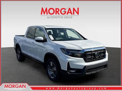 2026 Honda Ridgeline RTL in Platinum White Pearl — front three-quarter view