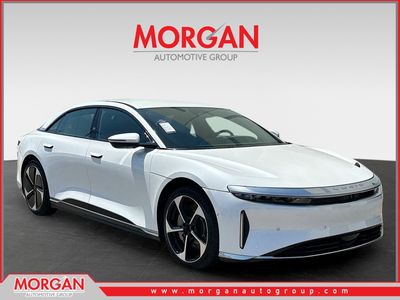 2023 Lucid Air Touring in Stellar White Metallic — front three-quarter view