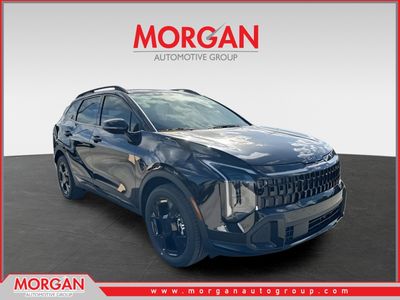 2026 Kia Sportage Hybrid X-Line in Fusion Black — front three-quarter view