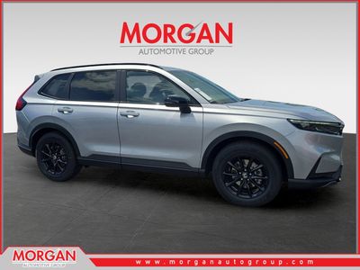 2026 Honda CR-V Hybrid Sport-L in Silver — front three-quarter view