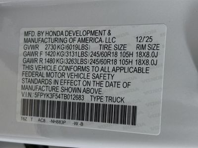2026 Honda Ridgeline — photo 35 view