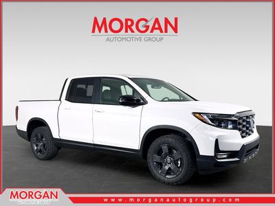 2026 Honda Ridgeline TrailSport in Platinum White Pearl — front three-quarter view
