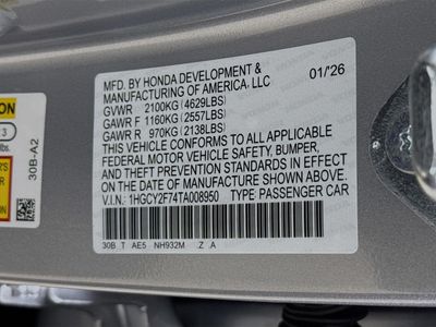 2026 Honda Accord Hybrid — photo 34 view