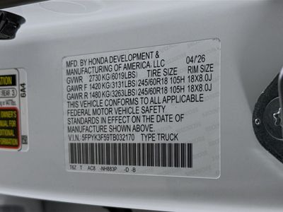 2026 Honda Ridgeline — photo 35 view
