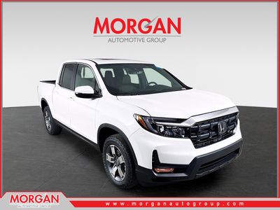 2026 Honda Ridgeline RTL in Platinum White Pearl — front three-quarter view