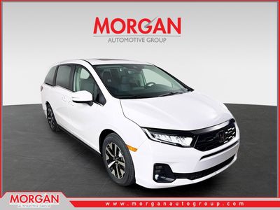 2026 Honda Odyssey EX-L in Platinum White Pearl — front three-quarter view