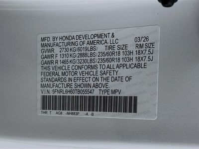 2026 Honda Odyssey — photo 37 view