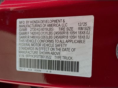 2026 Honda Ridgeline — photo 35 view