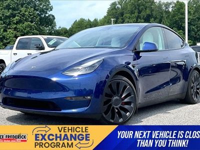 2022 Tesla Model Y — rear three-quarter view