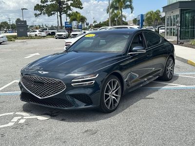 2023 Genesis G70 — rear three-quarter view