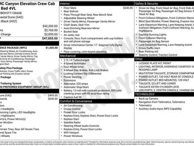 2026 GMC Canyon — interior view