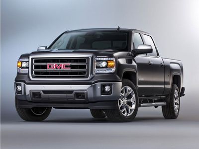 2015 GMC Sierra 1500 SLT in Summit White — front three-quarter view