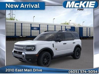 2026 Ford Bronco Sport Badlands in Oxford White — front three-quarter view