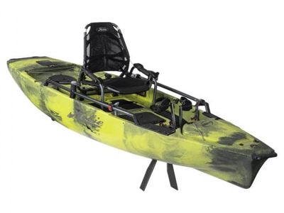 2024 Hobie MIRAGE PRO ANGLER 12 360 XR in AMAZON GREEN CAMO — front three-quarter view