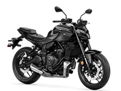 2025 Yamaha MT-07 in Black — front three-quarter view