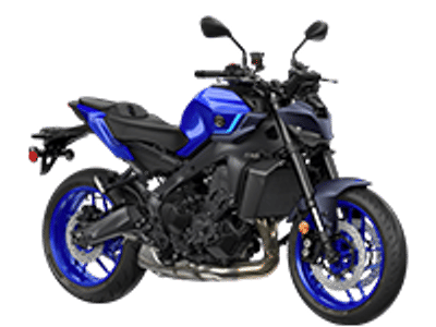2025 Yamaha MT-09 in Blue — front three-quarter view