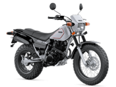 2026 Yamaha TW200 in Gray — front three-quarter view