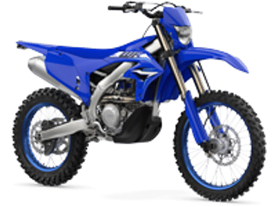 2026 Yamaha WR450F in Blue — front three-quarter view