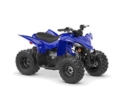 2026 Yamaha YFZ50 YOUTH in Blue — front three-quarter view