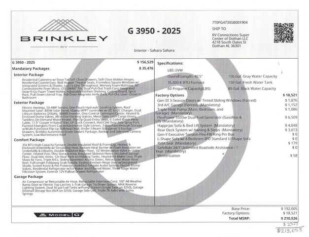 2025 Brinkley Model G