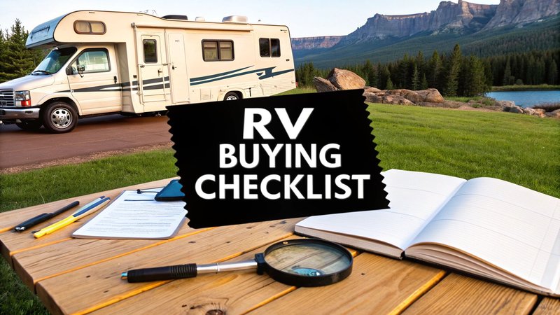 Your Essential Used RV Buying Checklist