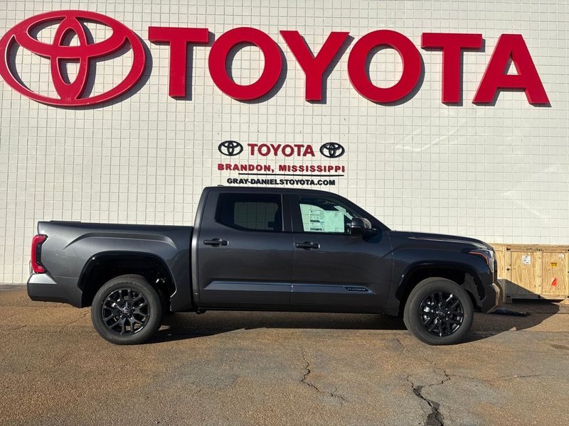 2026 Toyota Tundra Platinum in Magnetic Gray Metallic — front three-quarter view