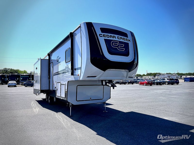 2024 Forest River Cedar Creek Experience — front three-quarter view