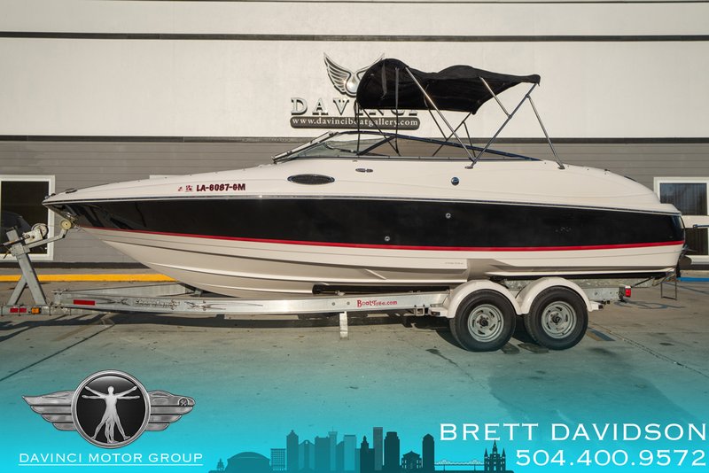 2007 Regal Sport Boat 2400 Bowrider in Blue / White — front three-quarter view