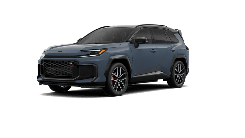 2026 Toyota RAV4 Plug-in Hybrid GR SPORT in Storm Cloud with Midnight Black Metallic roof 1 — front three-quarter view