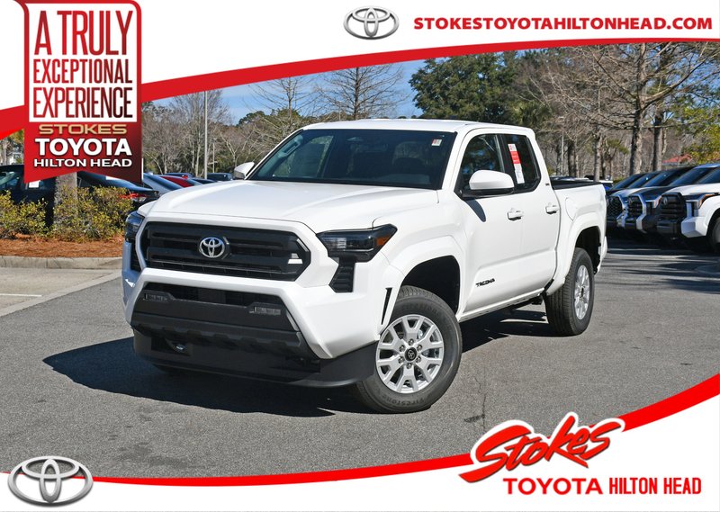 2026 Toyota Tacoma SR5 in Ice Cap — front three-quarter view