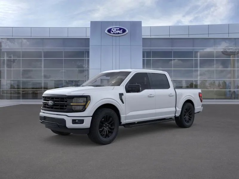 2026 Ford F-150 in Oxford White — front three-quarter view