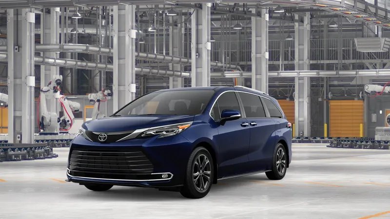 2026 Toyota Sienna Platinum — front three-quarter view