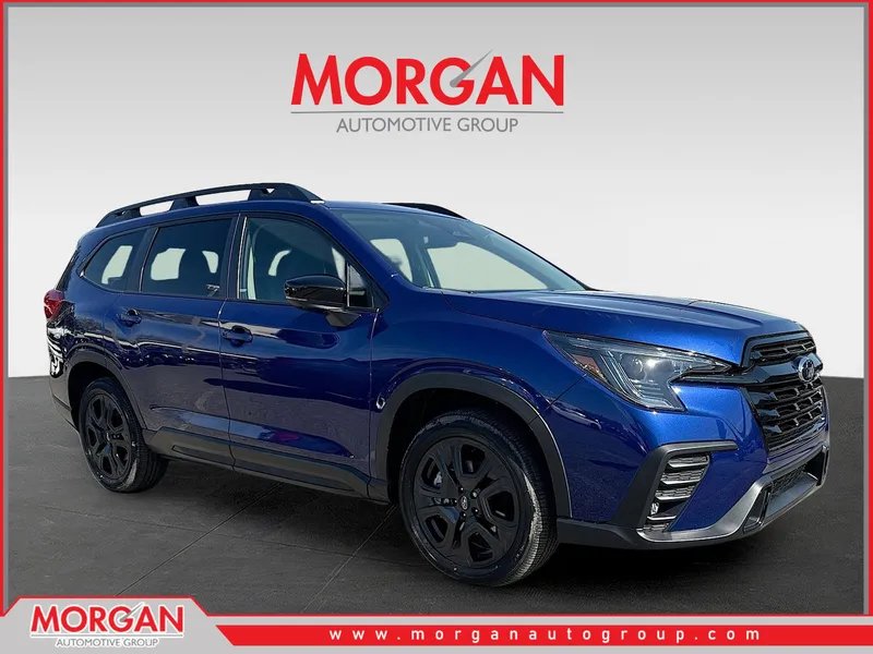 2026 Subaru Ascent Onyx Edition Touring in Sapphire Blue Pearl — front three-quarter view