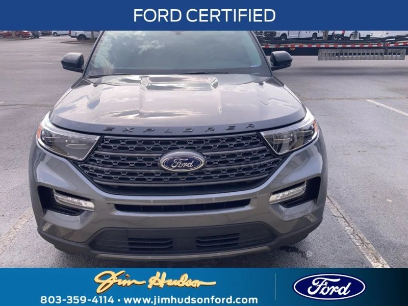 2024 Ford Explorer in Gray — front three-quarter view