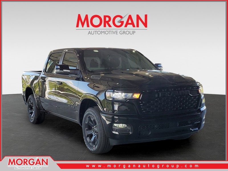 2026 Ram 1500 Big Horn in Diamond Black Crystal Pearlcoat — front three-quarter view