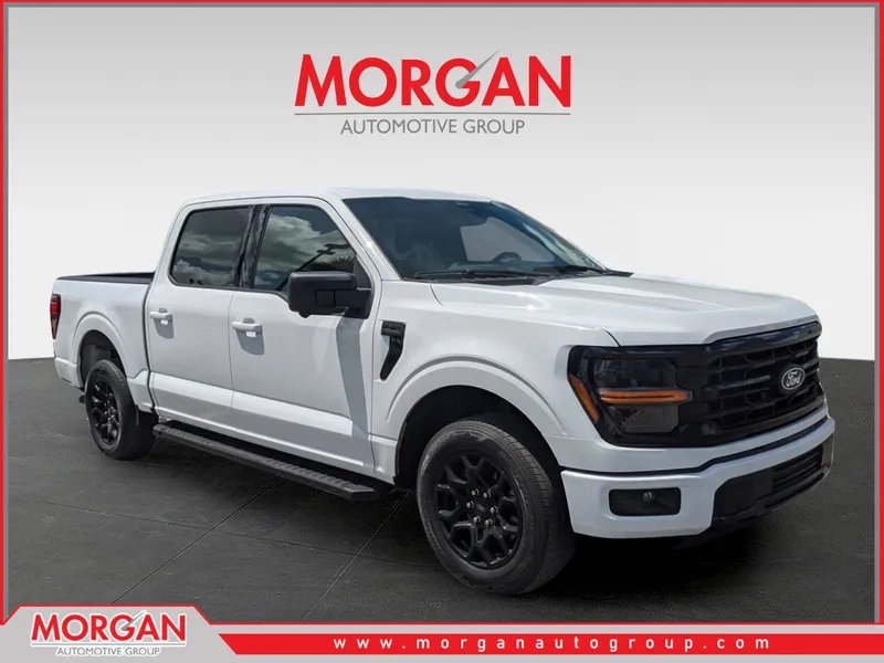 2024 Ford F-150 XLT in White — front three-quarter view