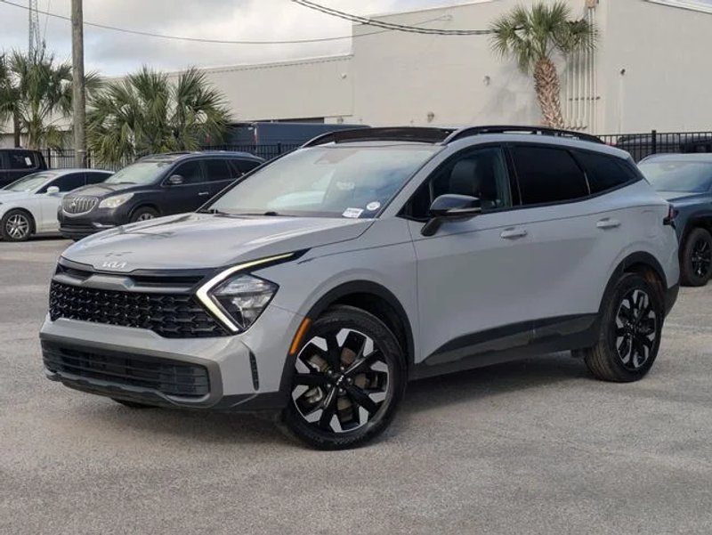 2023 Kia Sportage X-Line in Gray — front three-quarter view