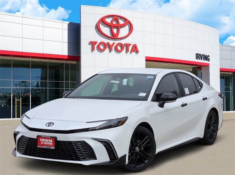 2026 Toyota Camry Nightshade in Ice Cap — front three-quarter view