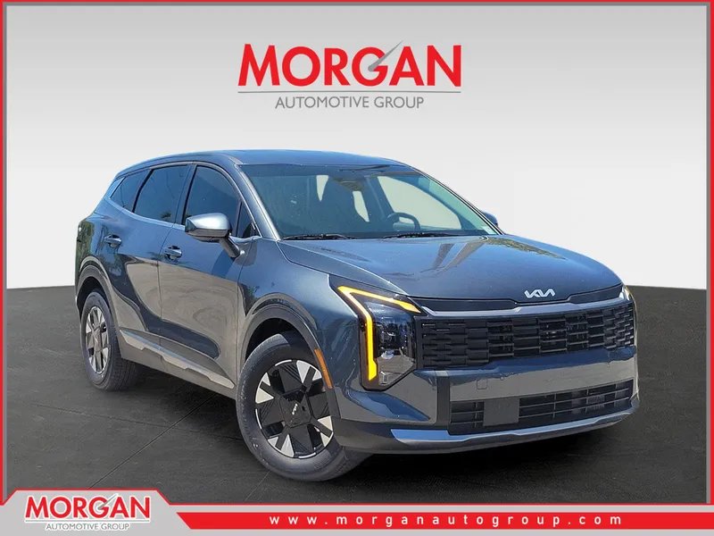 2026 Kia Sportage Hybrid LX in Gravity Gray — front three-quarter view